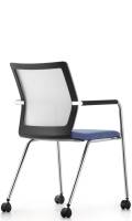 DAUPHIN Stilo mesh/style verrijdbare vierpootsstoelen